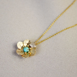 Collier Anémone - Turquoise