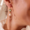 Boucles d'oreilles Elvire - Malachite