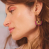 Éléonore - Boucles d'oreilles en rubis et grenat
