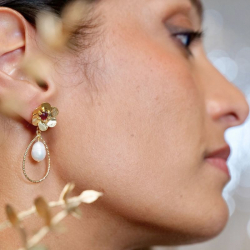 Léonie - Boucles d'oreilles grenat