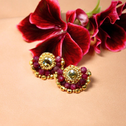 Inès - Boucles d'oreilles en rubis