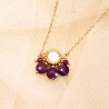 Collier créateur Suzette – raffiné et lumineux en améthyste et nacre.