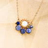 Collier créateur Suzette – élégant et singulier en cyanite et nacre.