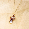 Collier créateur Lison – délicat et féminin en améthyste et nacre grise