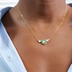 Bijoux artisanaux made in France – collier Ludivine en onyx vert