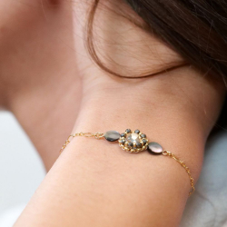 Bijoux artisanaux made in France – bracelet Lisette en pyrite