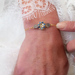 Bijoux artisanaux made in France – bracelet Lisette en cyanite