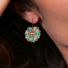 Boucles d’oreilles féminines en amazonite – élégance naturelle