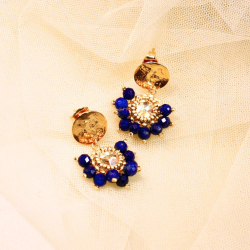 Boucles Ysé en lapis lazuli – bijou artisanal français