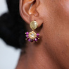 Ysée - Boucles d'oreilles en grenat et rubis