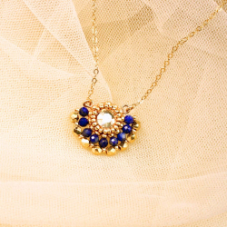 Collier Alice en lapis lazuli – bijou artisanal français