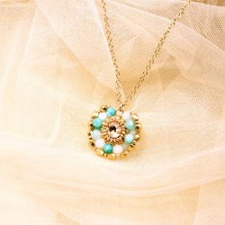 Collier Isaure amazonite – bijou artisanal fait main