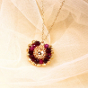 Collier Isaure grenat rubis – bijou artisanal fait main