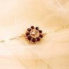 Bracelet Rosalia en grenat – bijou artisanal fait main