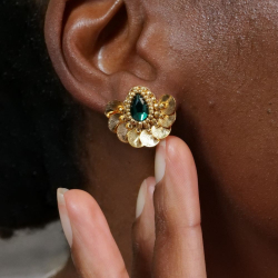 Puces Aimée en cristal autrichien – bijou fait main France