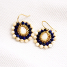 Boucles Juliette en lapis lazuli et nacre – bijou artisanal