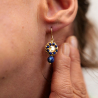 Boucles Lisa en lapis lazuli – bijou artisanal français