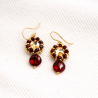 Boucles Lisa en grenat – bijou artisanal français