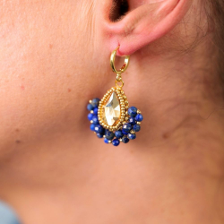 Bijou féminin lumineux – cristal et lapis lazuli