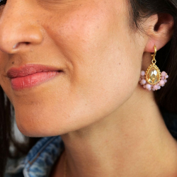 Boucles roses élégantes – création Colette s’apprête