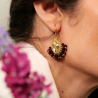 Boucles d’oreilles grenat femme – bijou fait main