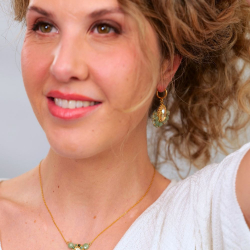 Boucles d’oreilles vert doux – bijou fait main France