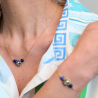 Collier bleu profond fait main France