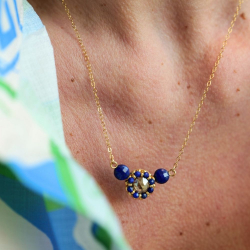 Bijou brodé main – collier raffiné