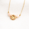 Ludivine - Collier en quartz rose et opale rose