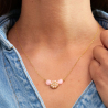 Ludivine - Collier en quartz rose et opale rose