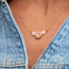 Ludivine - Collier en quartz rose et opale rose
