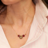 Collier rouge profond fait main