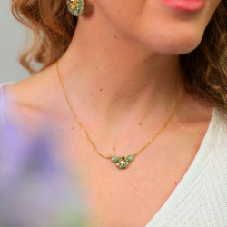 Collier vert fait main France