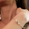 Bracelet artisanal rose doux — bijou délicat fait main