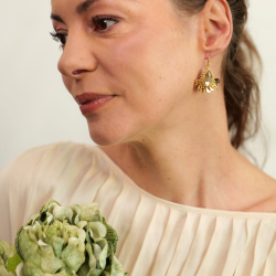5.	Boucles Aurore doré, bijou élégant et intemporel à porter en toutes occasions.