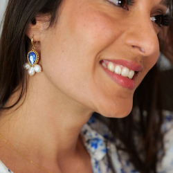 4.	Les boucles Azélie, modèle élégant de la collection Naïa, fabrication artisanale française.