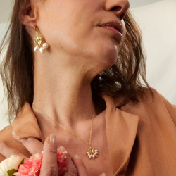 3.	Bijoux créateur faits main – broderie de perles, cristal autrichien et nacre naturelle.