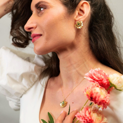 5.	Boucles Aimée vert tendre, bijou discret et coloré à porter au quotidien.