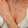 Zéline - Collier en cristal vert tendre et nacre