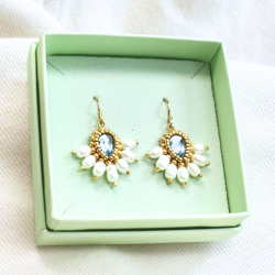 4.	Les boucles Zita bleu glacier, modèle délicat de la collection Naïa.