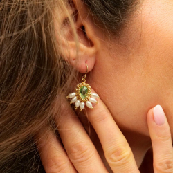 3.	Bijoux créateur faits main – broderie de perles, cristal autrichien et nacre naturelle.