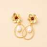 Léonie - Boucles d'oreilles grenat