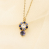 Lison - Collier en cyanite et nacre grise