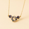Ludivine - Collier en cyanite et nacre grise
