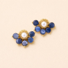 Daphné – Boucles d’oreilles en cyanite et nacre