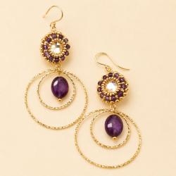 Pénélope- Boucles d'oreilles en améthyste