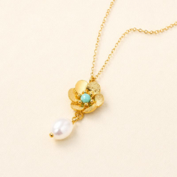 Albane - Collier en turquoise et nacre