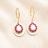 Boucles Marina fuchsia et nacre
