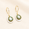 Boucles d'oreilles artisanales brodées à la main