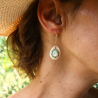 •	Boucles Marina en turquoise naturelle et nacre